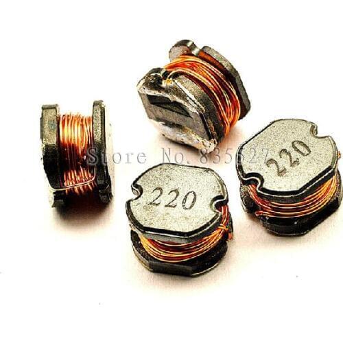 50PCS/LOT SMD power inductors CD75 22UH printing 220