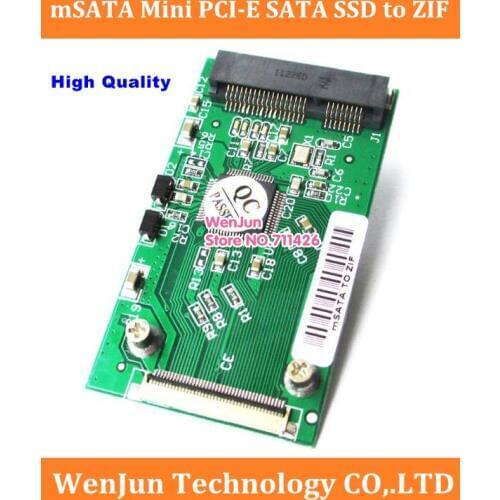 Free Shipping 50mm Full-Height mSATA Mini PCI-E SATA SSD to ZIF CE 1.8" 1.8 inch 40 Pin Adapter Converter 50pcs/lot