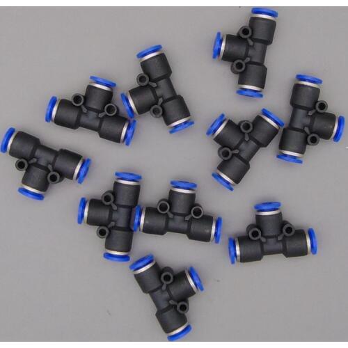 Free shipping PE-8, Pneumatic fittings 8mm tee fitting , push in quick joint connector PE5/16
