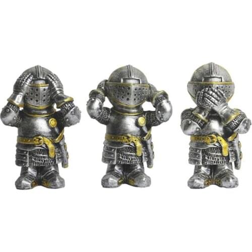 Resin Armor Warrior Resin Jewelry Garden Yard Home Miniature Ornaments Crafts Crusader Armors Figures Statues Art Decor