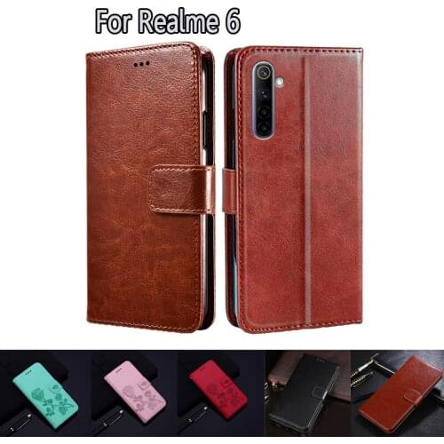 Flip Cover For OPPO Realme 6 Case Phone Protective Shell Funda Case For Realme6 Wallet Leather Hoesje Etui Book Capa Coque Bag