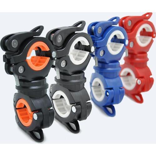 Flashlight Mount Holder Universal Bicycle Bike LED Light Flashlight Torch Mounting Bracket 360° Rotation Cycling Clip Clamp