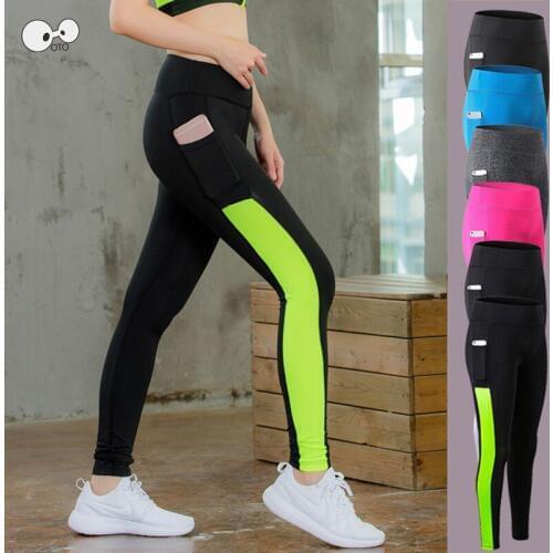 Fitness Sports Leggings Women Workout Yoga Running Compression Pants Skin Tight Quick Dry Gym Fitness MMA Trousers with Pocket