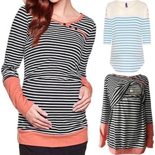 Hirigin Womens Striped T-shirts