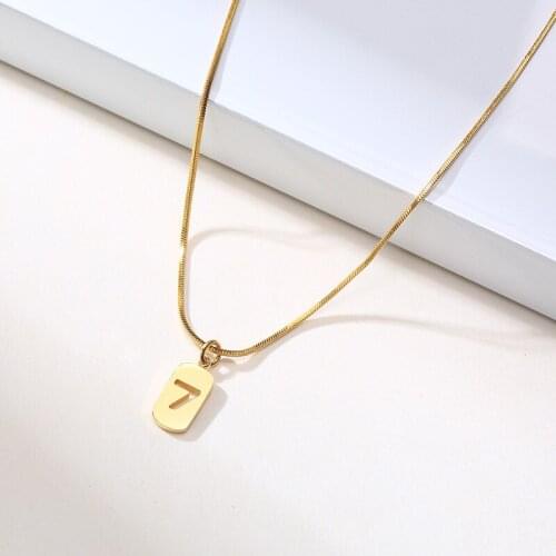 Keisha Lena Trendy Lucky Number 7 Necklaces for Women Female Gifts Jewelry with Stainless Steel Length Adjustable Snake Chain
