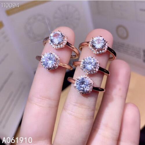KJJEAXCMY boutique jewelry 925 sterling silver inlaid Mosang Diamond gemstone ladies ring support detection popular