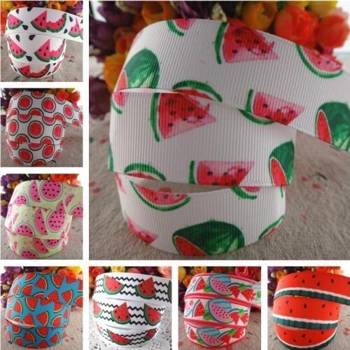 17102521,New arrival 7/8" (22mm) 5 yards/lot watermelon printed grosgrain ribbons cartoon ribbon DIY handmade materials