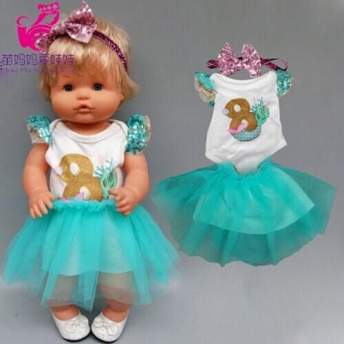 For 40cm Nenuco doll lace dress 38cm Ropa y su Hermanita 16 inch baby doll clothes