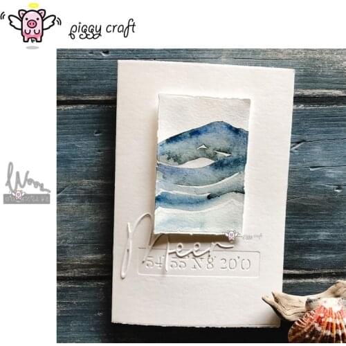 Piggy Craft metal cutting dies cut die mold Sea with coordinates Scrapbook paper craft knife mould blade punch stencils dies