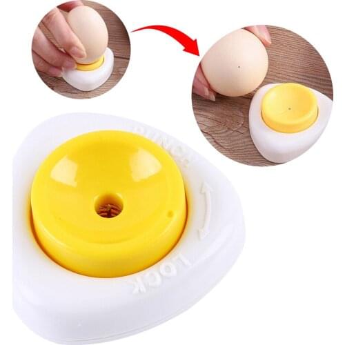 Mini Egg Piercer Pricker Dividers Beater with Lock Kitchen Craft Semi-Automatic Kitchen Gadget Egg Tool Cracker Cooking Tools