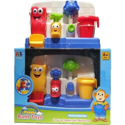 Cartoon Faucet Water Spray Bathroom Play Toys Bath Shower Bathing Tub Fountain Montessori Educational Toys For Children Gift