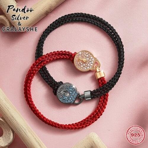 Men Trend Bangle S925 Sterling Silver Jewelry 1:1 Original Copy,TOGETHERNESS Orchid Lock Couple Bracelet Female Gift With Logo