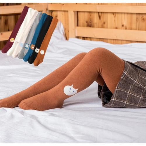 New Korean spring autumn girls Cartoon animal pattern pantyhose children baby kids boy girl warm cotton tights