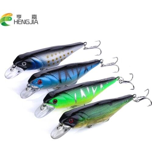 New 95mm 20pcs bigger Minnow lures New Arrival Sea Fairy Fishing lure 9.5CM 12.8G 4# hooks Diving Depth: 0.6-1.5M