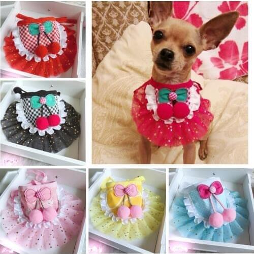 8 Colors Princess Pet Dog Collar Cute Small Dogs Accessories Cat Bandana Bibs Lace Collars for Chihuahua Yorkies Kat Neckerchief