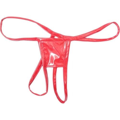 S-XL Plus Size Open Crotch Hot Erotic String Women Thongs And G Strings Sexy Panties PVC Shiny Tanga Exotic Lingerie Underwear