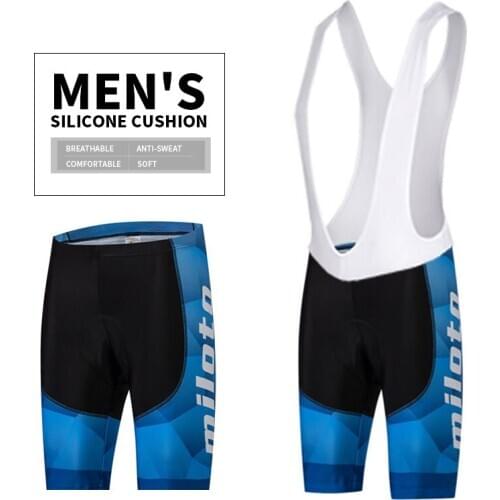 MILOTO 2020 Team Racing Sport Cycling bib Shorts Men Coolmax 3D Gel Padded mtb Raod Bike Shorts Shockproof Breathable Bicycle