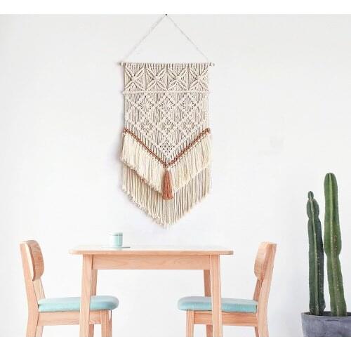 Nordic Hand-woven Tapestry, Macrame Hanging Tapestry, Boho Decor Home Decoration, Sofa Background Wall Hangings