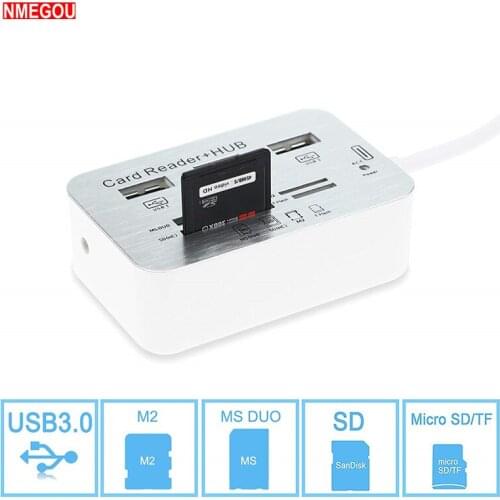 7 In 1 Multi 3 Port USB 3.0 Hub Multiport SD TF Card Reader Usb Splitter for Macbook Pro Computer Pc Laptop Usb3.0 Accessories