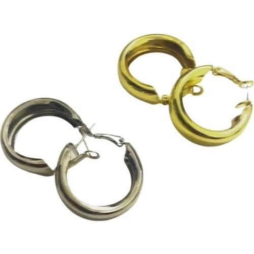 Europe and America Earrings for Women 2021New Vintage Trend Minimalist Gold Silver Big Earrings Party Jewelry Accessories