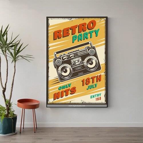 W529 Silk Fabric Poster Wall Art Decor RETRO PARTY VINTAGE Classic Movie Trend Fashion Decoration Bright Gift