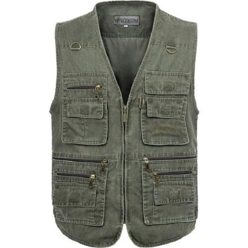 Oversize 5XL Multifunction Men Vest With Many Pockets Quick Dry Sleeveless Waistcoat Travel Clothes Photography Vest