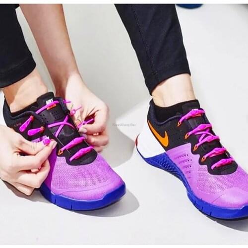 12pcs/Pack Lazy Laces Silicone Shoelaces Round Elastic Shoe Laces Special No Tie Rubber Shoelace For Sneakers Fit Strap