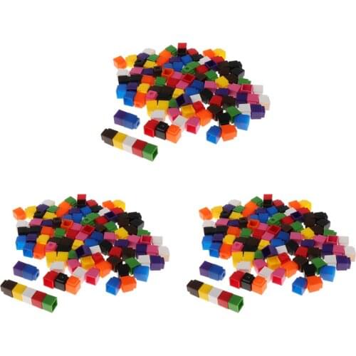 300x Linking Counting Cubes Snap Blocks Teaching Manipulative Math 4 Colors