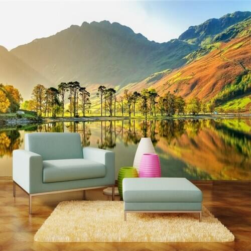 Custom Lake Nature Landscape 3D Photo Wallpaper For Bedroom Living Room Sofa TV Background Papier Peint Custom Poster Wall Mural
