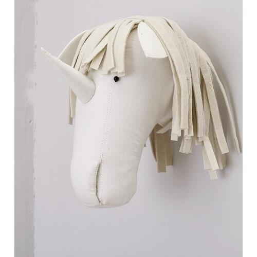 Unicorn Animal 3D Model Hanging wall Decoration Bed Sofa Sleeping Doll Stuffed Baby Room Child Toys kids Christmas Gift