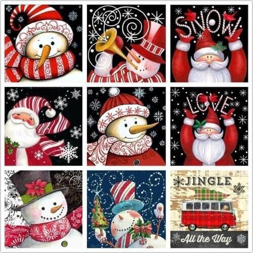 2020 New 5D DIY Diamond Painting Father Christmas Cross Stitch Mosaic Diamond Embroidery Home Decoration Picture Hansel