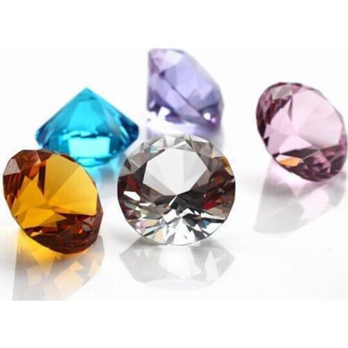 Free shippng+ 12pcs/set elegant 30mm multi-colored crystal diamond promotion gift