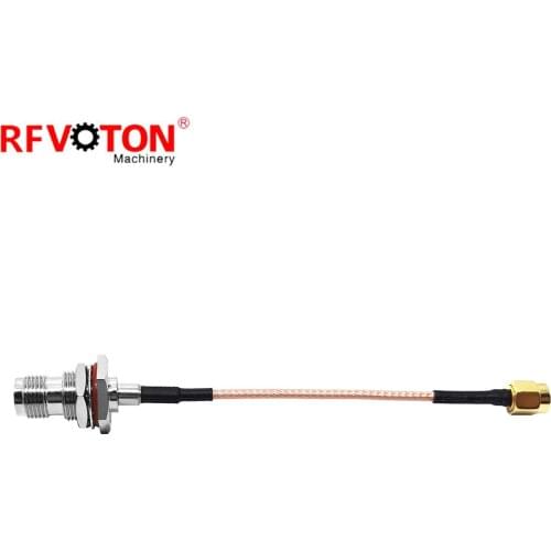 Free shipping 2pieces rf Coaxial cable Connector TNC female bulkhead to SMA male plug with RG142 Cable Assembly