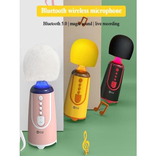 Wireless Karaoke Microphone Bluetooth Professional Speaker 2in1 Handheld Sing & Recording Portable KTV Mic for party broadcast
