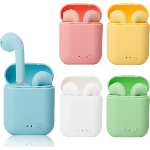 I7Mini TWS Wireless Earphones Earpieces 5.0 Earphone Matte Earbuds Charging Box Headset Wireless Headphones for xiaomi iphone