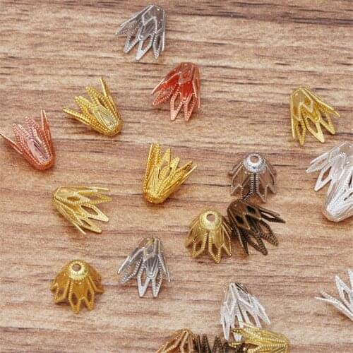 SIXTY TOWFISH 30 Pieces DIY Jewelry Accessories Size 9*10mm Copper Materials Flower Slice Charms