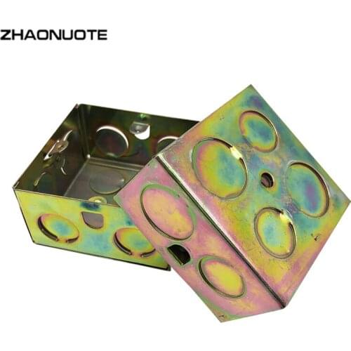 3pcs 86 Type Four Bottom Box PVC 4 Gang Switch Socket Wire Junction Box Surface Mounted