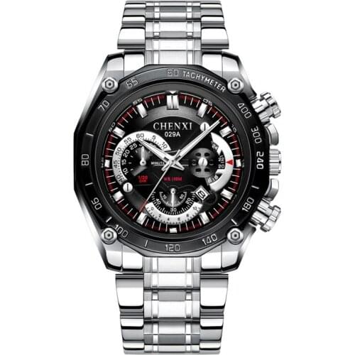 Chenxi Men Watches Men Sports Watches Stainless Steel Band Auto Date Quartz Wristwatches Reloj Hombre Relogio Masculino 2021