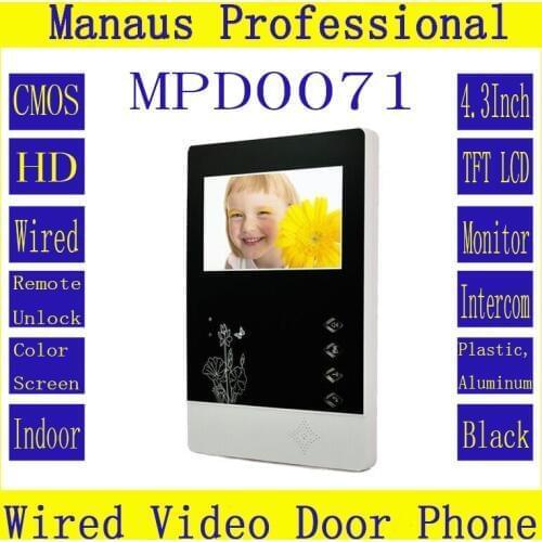 D71b Hot Selling Professional Smart Home 4.3 inch Touch Screen Video Intercom Phone,New Indoor Monitor Video Doorphone Door Bell