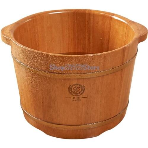Wooden foot bath barrel with lid foot bath barrel footbath wooden barrel foot bath barrel wooden tub foot bath heightened
