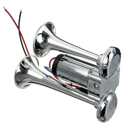 T8WF Dual Pipe Trumpet Compressor Bocina for t.u.k. Cars Automobiles 12V 600DB Horn Portable Train Horn Speakers