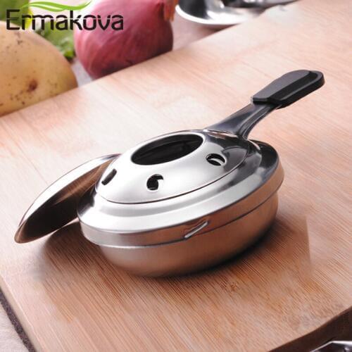 ERMAKOVA Fondue Burner Portable Stainless Steel Alcohol Stove Burner Grill Outdoor Camping Panic Cooking Pot