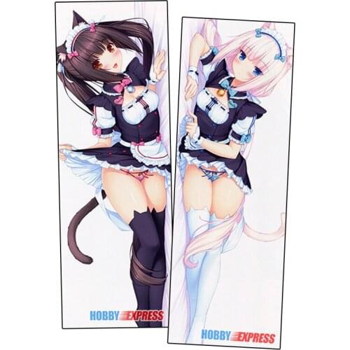 Hobby Express Chocola Vanilla Nekopara Anime Dakimakura Japanese Otaku Waifu Hugging Body Pillow Cover YCDS0283