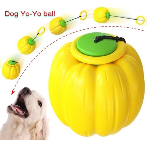 Dog Training Toy Throwing Ball Pet Pumpkin Stretchable Hand Throwing Ball Dog Molar Ball Retractable Drawstring Pet Supplies
