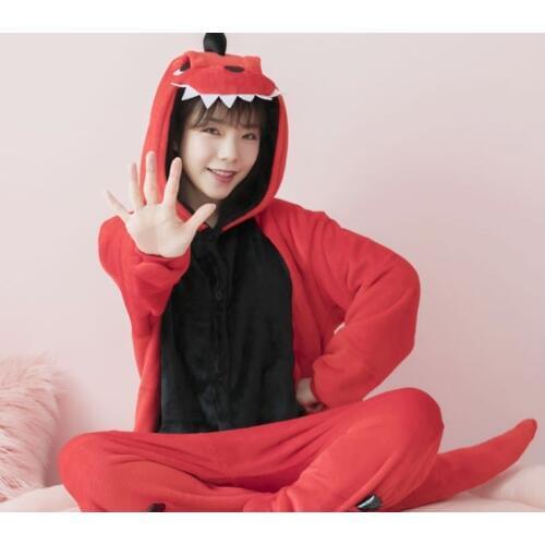 Kigurumi Pink Dinosaur Onesie Adult Children Unisex Cosplay Costume Pajamas One Piece Animal Costume Carnival