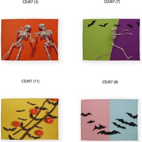 Halloween bat pumpkin placemat place mats for dining table table mats for dining table kitchen table gold placemats for table