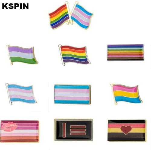 LGBT Badge Brooch Pin Lesbian Gay Pride Rainbow Transgender Fashion Gift