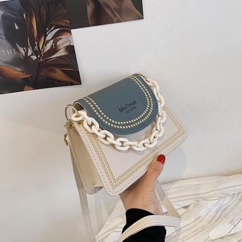 Mini Fashion Handbags For Women Pu Leather Shoulder Bags Designer Chain Strap Crossbody Bag And Simple Style Lady Purses