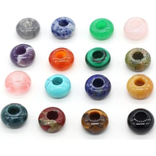 Natural Stone Agates Big Hole Beads 7x14mm Scattered Beads Pendant for Jewelry Making DIY Charm Necklace Bracelet Earrings Gifts