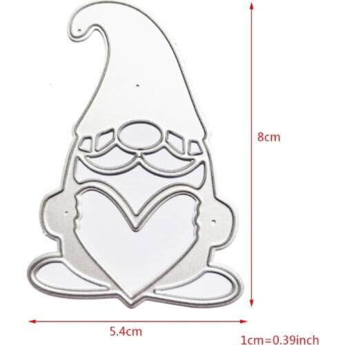 2021 New Christmas Gnome Metal Cutting Dies Stencil Scrapbooking DIY Album Stamp Emboss